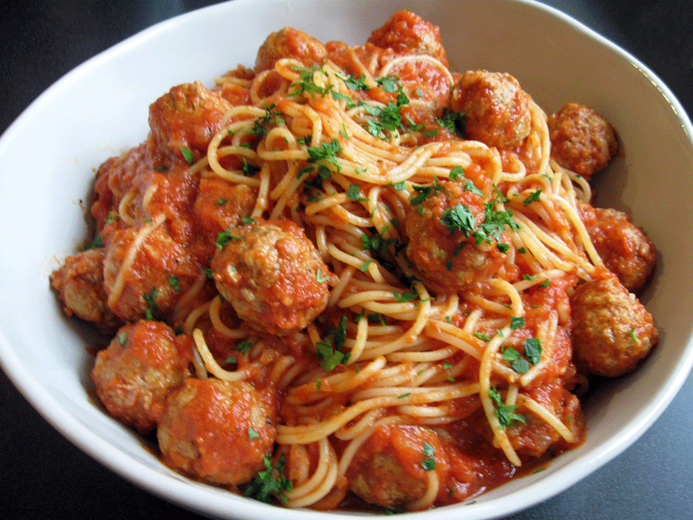 Spaghetti & Meatballs in Tomato Sauce – Hiroko's Recipes